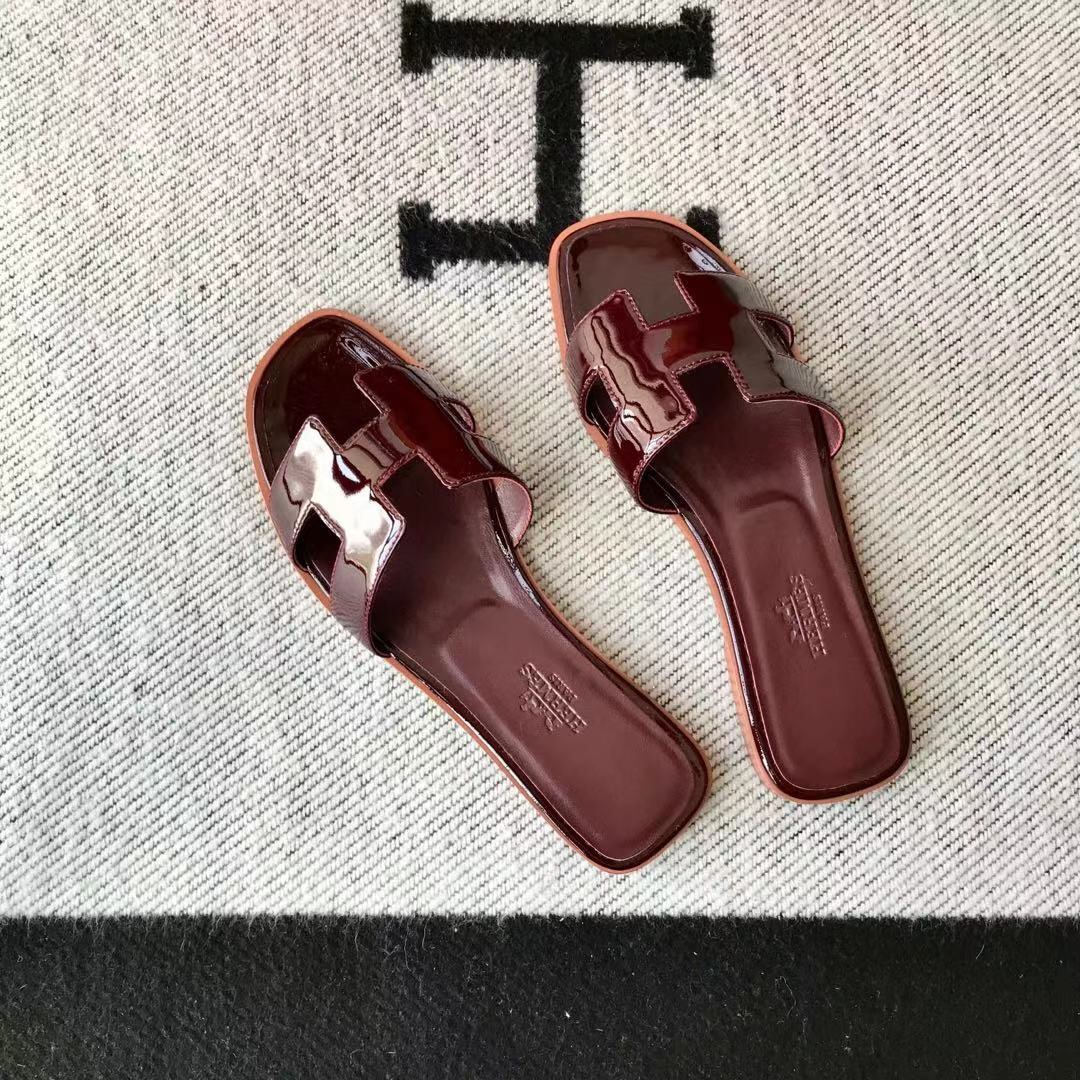 에르메스 올수공 오란 슬리퍼 샌들 페이던트 25